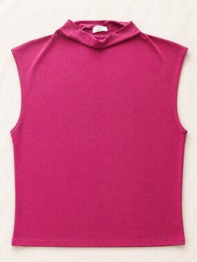 Aritzia Wilfred Pink Sleeveless Mock Neck Top M